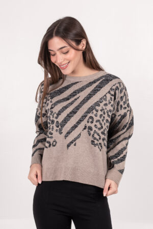 #003 | Sweater cebra lurex | Hilo bremer