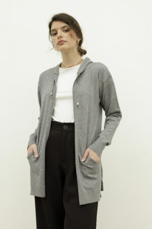 #023 | Cardigan con capucha | Hilo bremer
